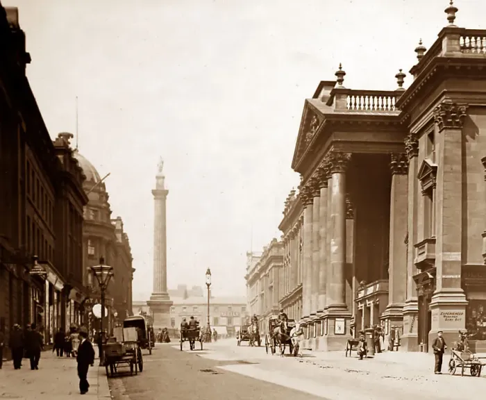 Framed Print : Grey Street, Newcastle upon Tyne, Victorian period Framed Print : Grey Street, Newcastle upon Tyne, Victorian period