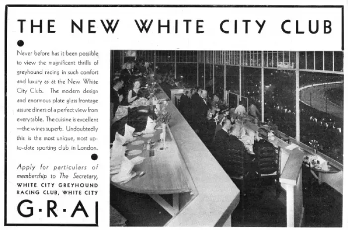 Framed Print : Greyhound racing and dinner at White City Framed Print : Greyhound racing and dinner at White City
