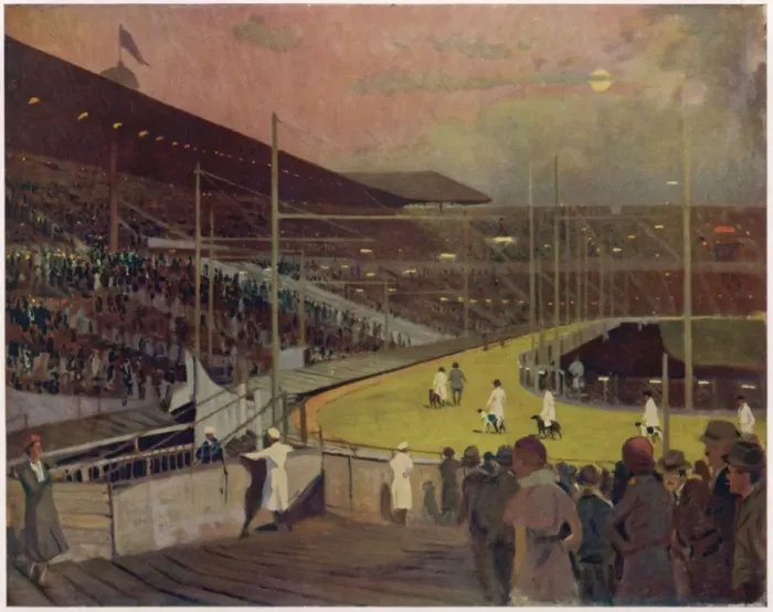 Framed Print : Greyhound Racing at Wembley Framed Print : Greyhound Racing at Wembley