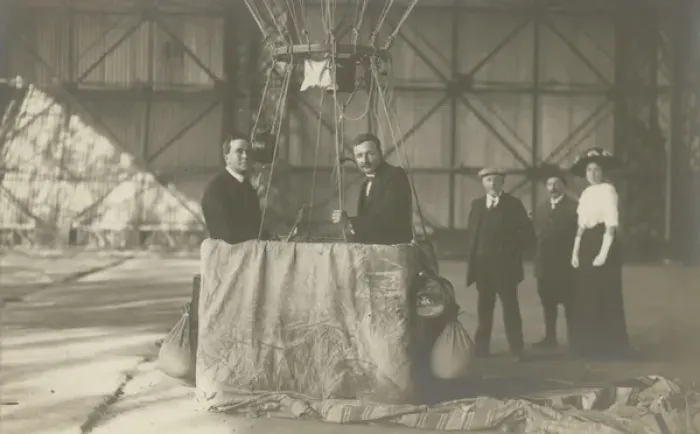 Framed Print : Griffith Brewer and Alec Ogilvie in the basket Framed Print : Griffith Brewer and Alec Ogilvie in the basket