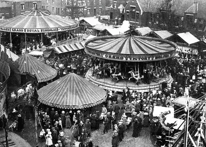 Framed Print : Grimsby Fair, early 1900s Framed Print : Grimsby Fair, early 1900s