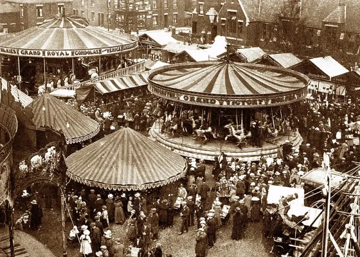 Framed Print : Grimsby Fair, early 1900s Framed Print : Grimsby Fair, early 1900s