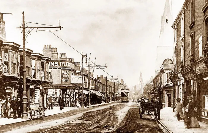 Framed Print : Grimsby Freeman Street early 1900s Framed Print : Grimsby Freeman Street early 1900s