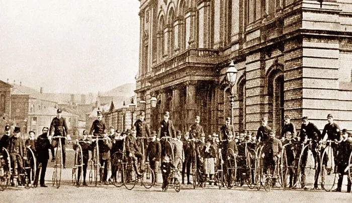 Framed Print : Grimsby Town Hall Cycling Club Victorian period Framed Print : Grimsby Town Hall Cycling Club Victorian period