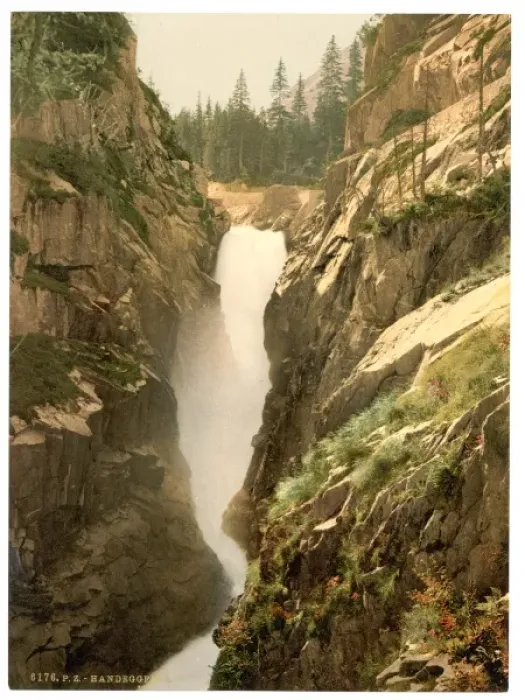 Framed Print : Grimselstrasse, Handegg Falls, II, Bernese Oberland, Switzer Framed Print : Grimselstrasse, Handegg Falls, II, Bernese Oberland, Switzer