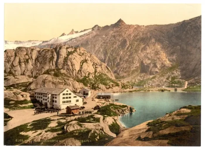 Framed Print : Grimselstrasse, the hospice, Bernese Oberland, Switzerland Framed Print : Grimselstrasse, the hospice, Bernese Oberland, Switzerland