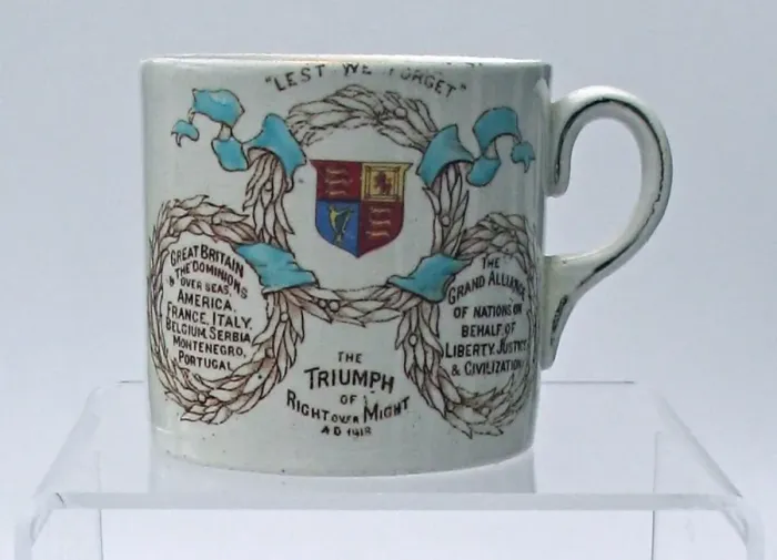 Framed Print : Grimwades Winton earthenware mug Lest We Forget Framed Print : Grimwades Winton earthenware mug Lest We Forget