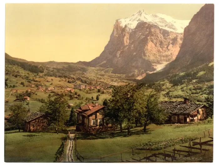 Framed Print : Grindelwald, general view, Bernese Oberland, Switzerland Framed Print : Grindelwald, general view, Bernese Oberland, Switzerland