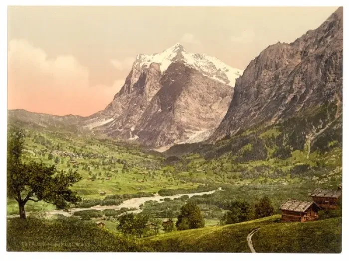 Framed Print : Grindelwald, general view, Wetterhorn, Bernese Oberland, Swi Framed Print : Grindelwald, general view, Wetterhorn, Bernese Oberland, Swi