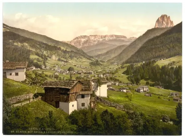 Framed Print : Grodenthal, with Sella, and Langkoflgruppe, Tyrol, Austro-Hu Framed Print : Grodenthal, with Sella, and Langkoflgruppe, Tyrol, Austro-Hu