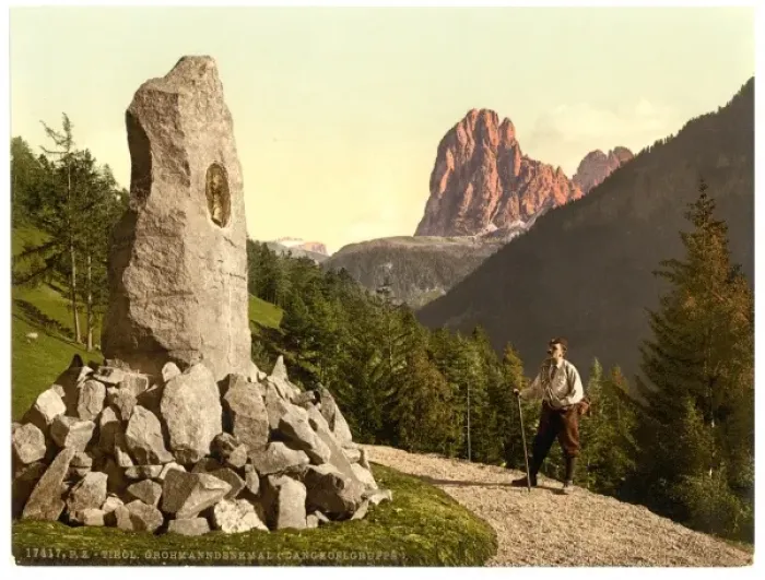 Framed Print : Grohmann Monument, Tyrol, Austro-Hungary Framed Print : Grohmann Monument, Tyrol, Austro-Hungary