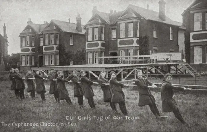 Framed Print : Grooms Orphanage, Clacton - Tug-of-War Framed Print : Grooms Orphanage, Clacton - Tug-of-War