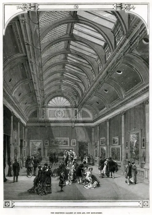 Framed Print : The Grosvenor Gallery of Fine Art, London 1877 Framed Print : The Grosvenor Gallery of Fine Art, London 1877