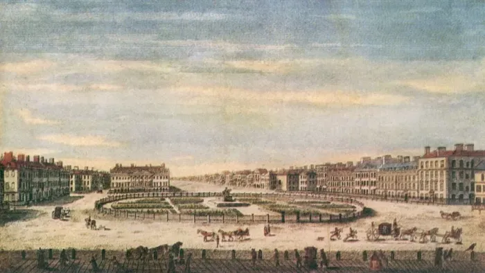 Framed Print : Grosvenor Place, London, 1701 Framed Print : Grosvenor Place, London, 1701