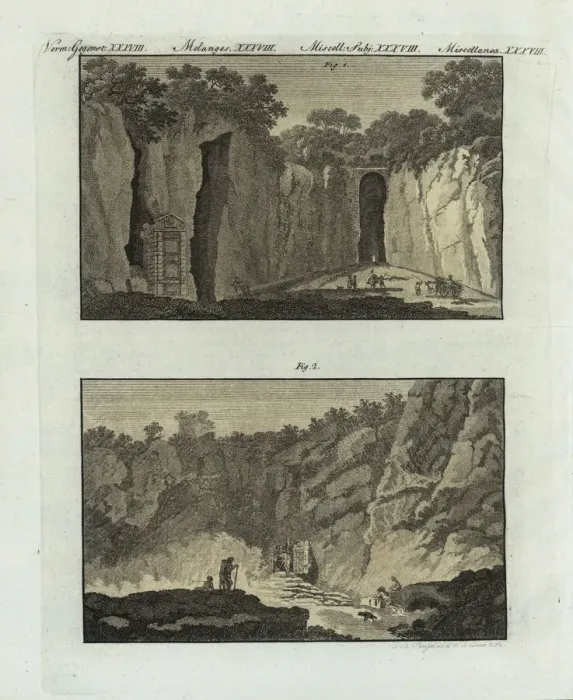 Framed Print : Grotto of Pasilippe and Dogs Cave near Naples Framed Print : Grotto of Pasilippe and Dogs Cave near Naples
