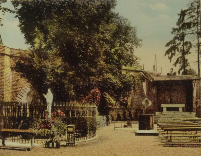 Framed Print : The grotto on the site where a group of children saw a vision of the Virgin Mary. Date: 1930s Framed Print : The grotto on the site where a group of children saw a vision of the Virgin Mary. Date: 1930s
