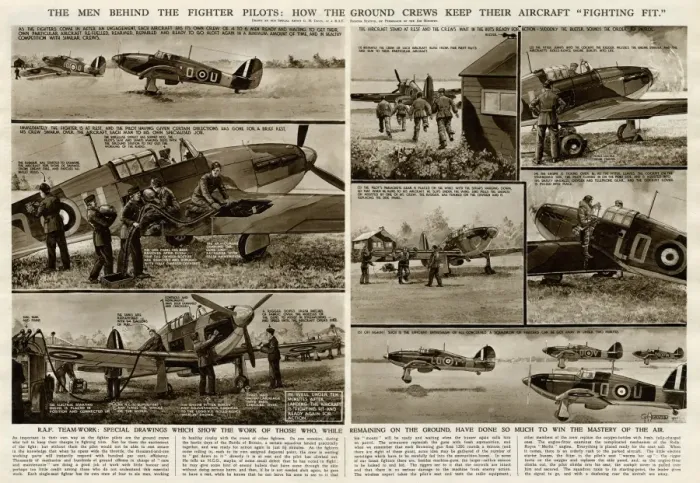 Framed Print : Ground crew activities by G. H. Davis Framed Print : Ground crew activities by G. H. Davis