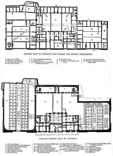 Ground plan of Newgate Prison