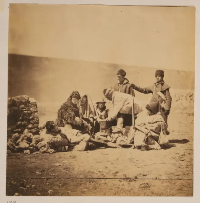 Framed Print : Group of the 47th Regiment, winter dress, ready for the tren Framed Print : Group of the 47th Regiment, winter dress, ready for the tren