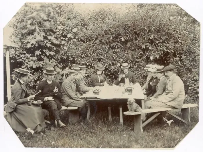 Framed Print : Group Afternoon Tea 1904 Framed Print : Group Afternoon Tea 1904