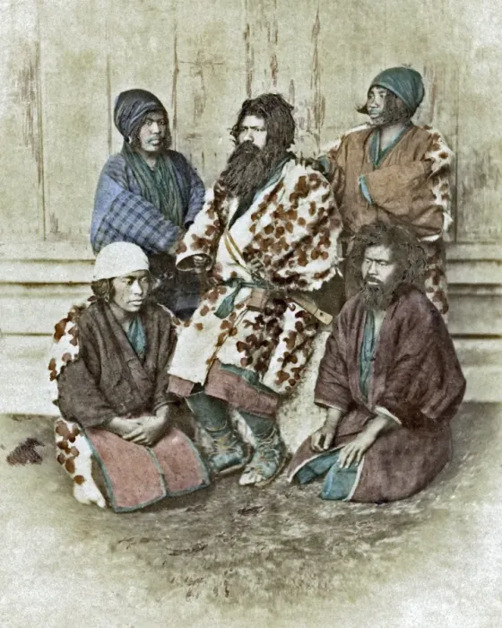 Framed Print : Group of Ainu, Japan Framed Print : Group of Ainu, Japan