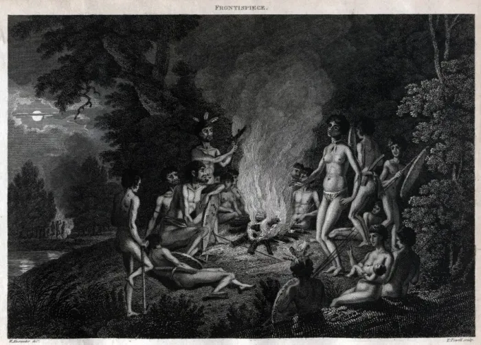 Framed Print : Group of Australian Aborigines Framed Print : Group of Australian Aborigines