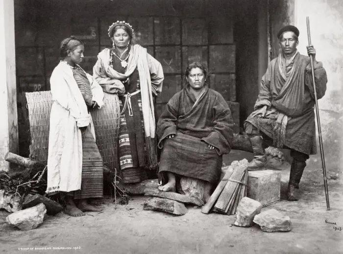 Framed Print : Group of Bhooteas, Bhutanese, Darjeeling, India Framed Print : Group of Bhooteas, Bhutanese, Darjeeling, India