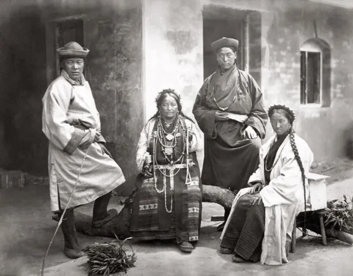 Framed Print : Group of Bhotia, India, 1860 s Framed Print : Group of Bhotia, India, 1860 s