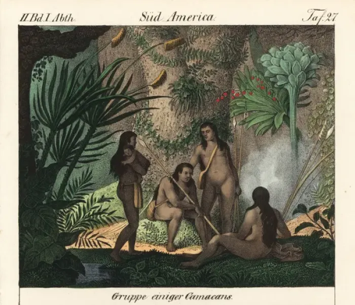 Framed Print : Group of Camacan people of Bahia, Brazil Framed Print : Group of Camacan people of Bahia, Brazil