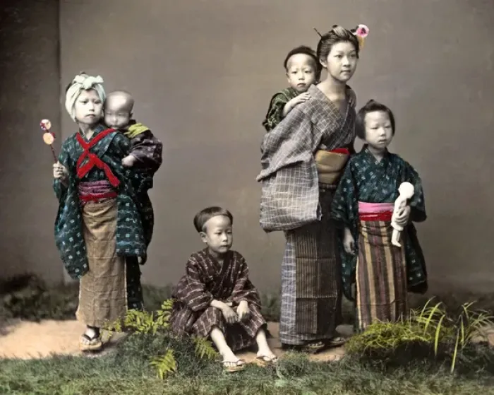 Framed Print : Group of children, Japan Framed Print : Group of children, Japan