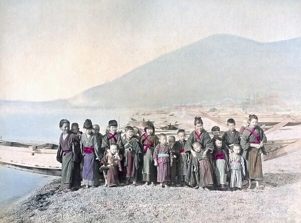 Group of children Japan circa 1880s