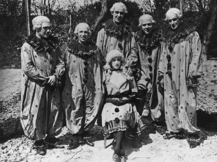 Framed Print : Group of entertainers, the Balmorals, Western Front, WW1 Framed Print : Group of entertainers, the Balmorals, Western Front, WW1