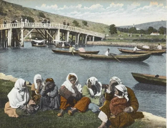 Framed Print : Group of Gypsies by the Sweet Waters, Istanbul Framed Print : Group of Gypsies by the Sweet Waters, Istanbul