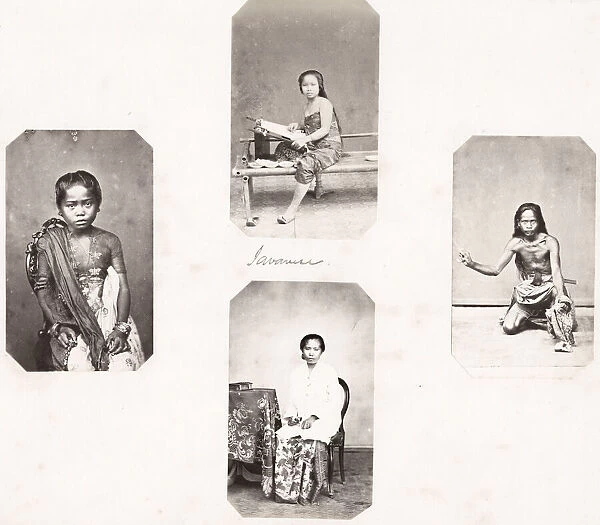 Group of image of people from Java, modern Indonesia