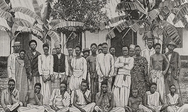 Group of indigenous Cabindas and Loangos