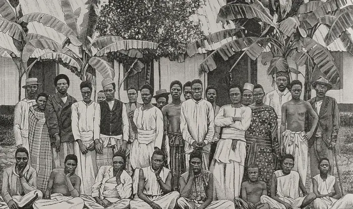 Framed Print : Group of indigenous Cabindas and Loangos Framed Print : Group of indigenous Cabindas and Loangos