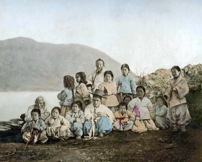 Framed Print : Group of Koreans, Japan Framed Print : Group of Koreans, Japan