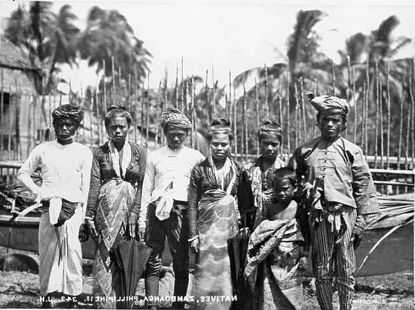 Group of Moro Indians, Zamboanga, Mindanao, Philippines