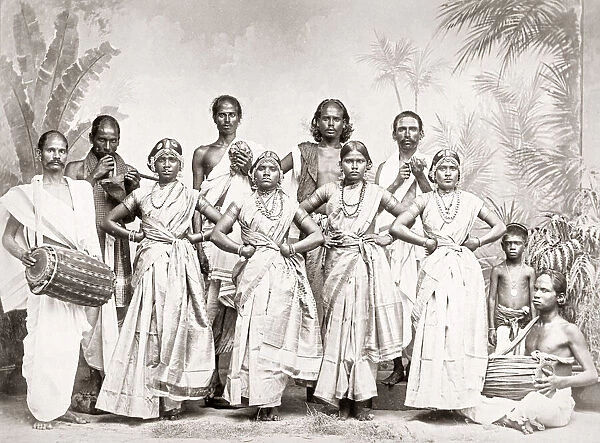 Group of native dancers, Ceylon (Sri Lanka) c. 1880 s