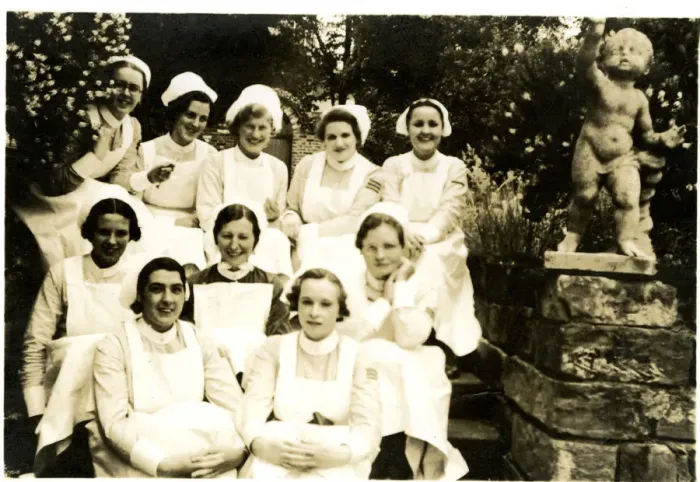 Framed Print : Group of nurses outdoors Framed Print : Group of nurses outdoors
