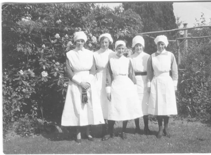 Framed Print : Group of nurses outdoors Framed Print : Group of nurses outdoors