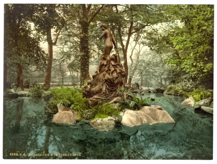 Framed Print : Group of Nymphs in Park Lake, Karlsruhe, Baden, Germany Framed Print : Group of Nymphs in Park Lake, Karlsruhe, Baden, Germany