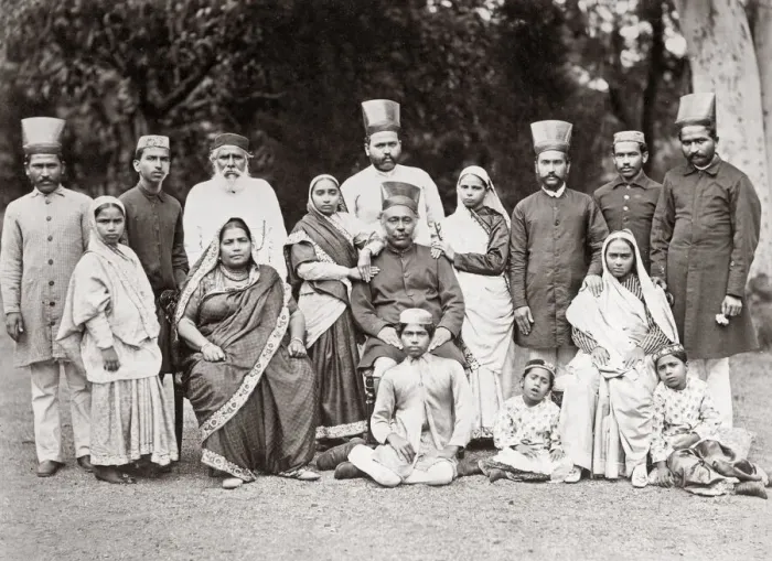 Framed Print : Group of Parsis, Parsees, India, c. 1870 s Framed Print : Group of Parsis, Parsees, India, c. 1870 s