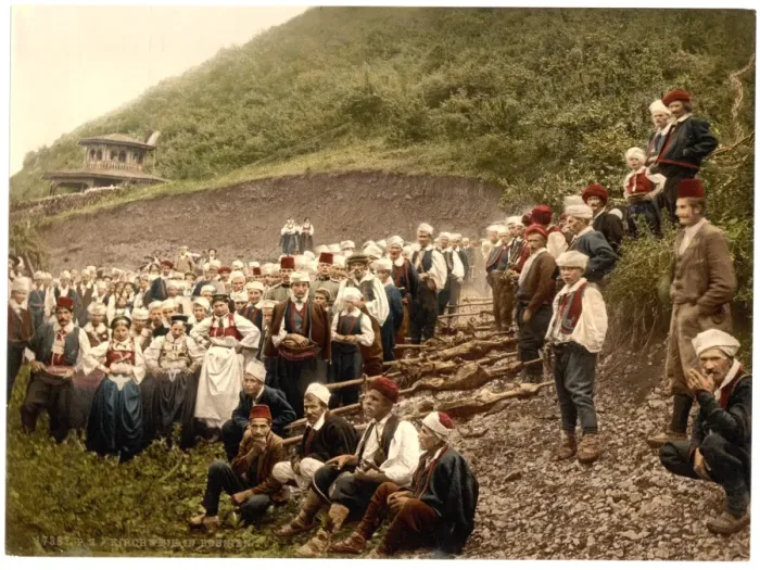 Framed Print : A group of peasants, Bosnia, Austro-Hungary Framed Print : A group of peasants, Bosnia, Austro-Hungary