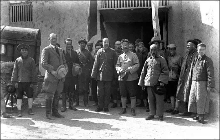Framed Print : Group of people in Kashgar, western China