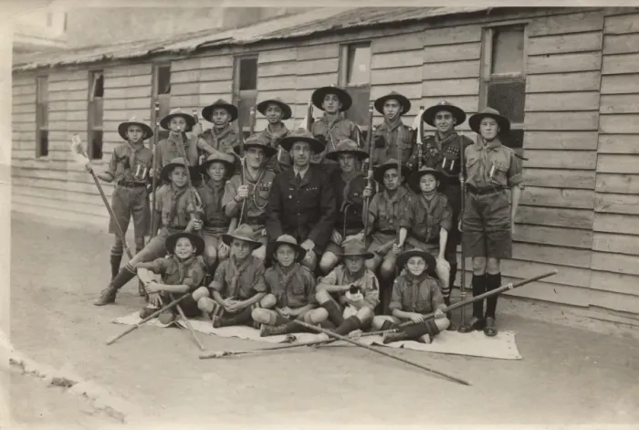 Framed Print : Group photo of 1st Alexandria (British) Troop, Egypt Framed Print : Group photo of 1st Alexandria (British) Troop, Egypt