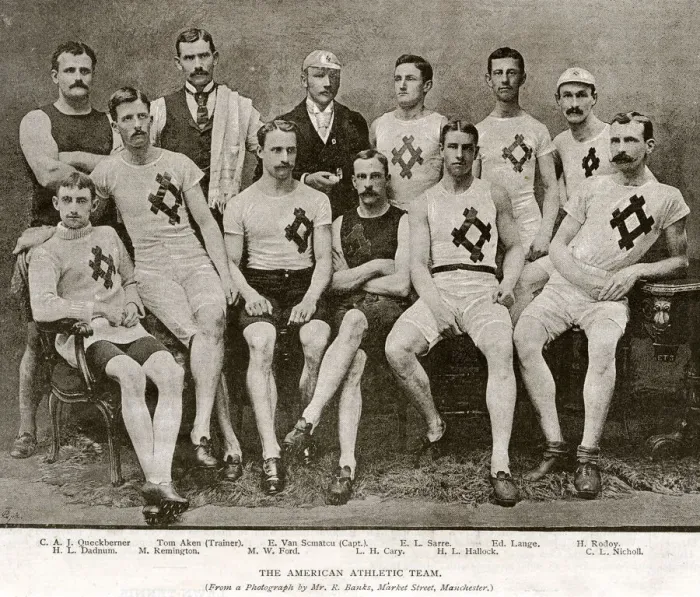 Framed Print : Group photo, the American Athletic Team, 1891 Framed Print : Group photo, the American Athletic Team, 1891