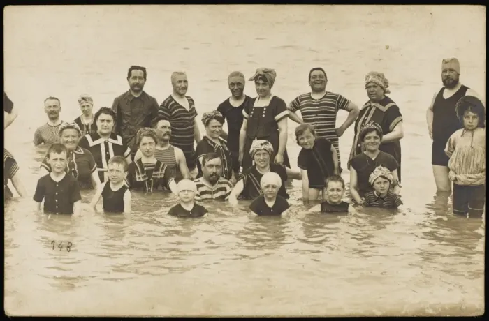 Framed Print : Group Photo of Bathers Framed Print : Group Photo of Bathers