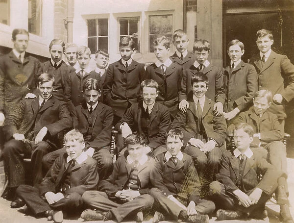 Group photo, boys at Marlborough College, Wiltshire