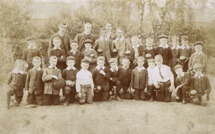 Framed Print : Group photo, boys and men at a bowling club Framed Print : Group photo, boys and men at a bowling club